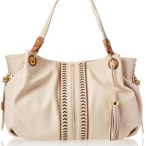Jessica Simpson Cream Tan Coloured Sophia Travel Shoulder Bag Tote